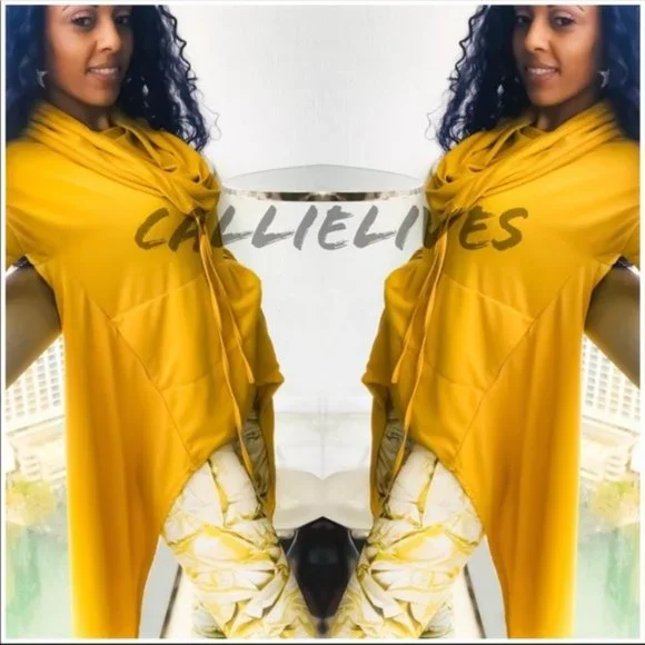 Miz GoldBar: Yellow White 3D graphic Leggings SML - Picture 4 of 8